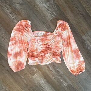 Tie-Dye Long Sleeve Top